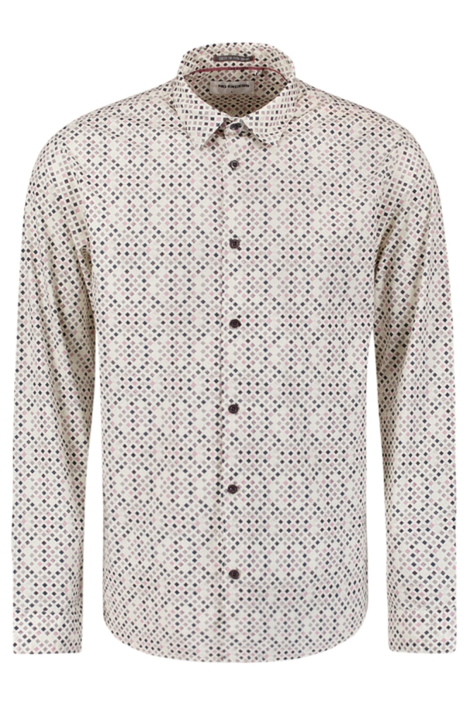 STRETCH SHIRT MET PRINT 29450804 146 MAUVE